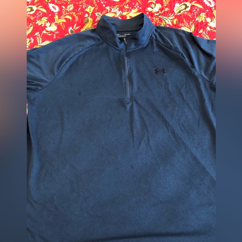 Under Armour Dark Blue Quarter-Zip Top XXL, LIghtweight